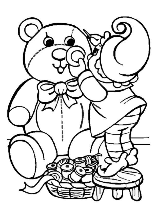 Coloring page elf at work