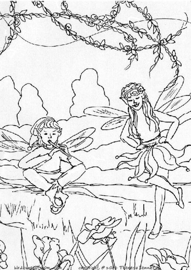 Coloring page elves