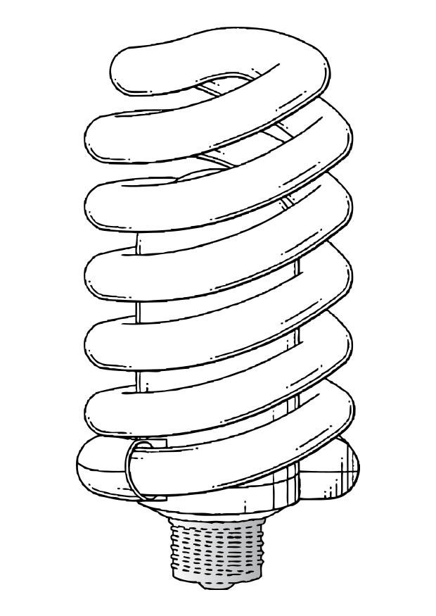 Coloring page energy saving light bulb