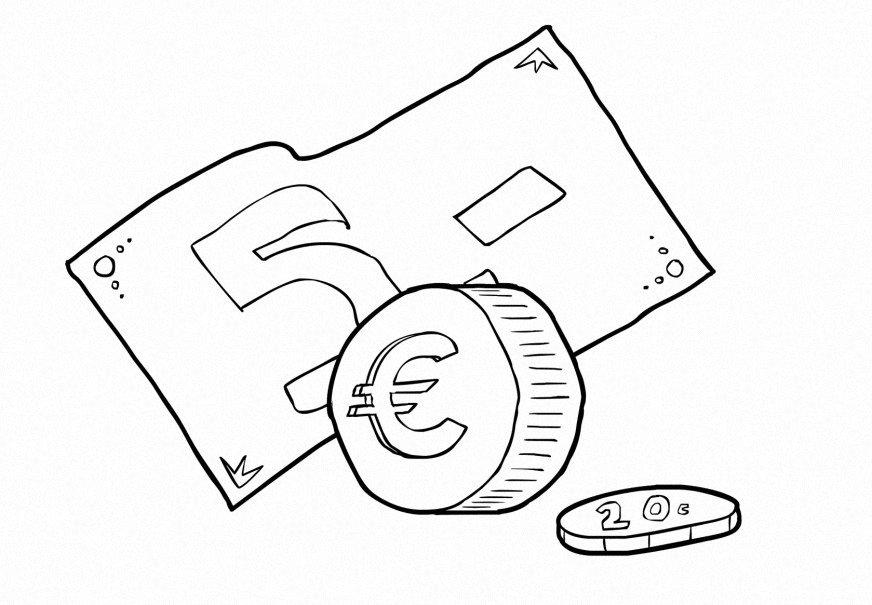 Coloring page euro