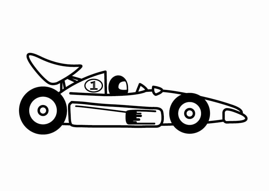 Coloring page f1 racing car