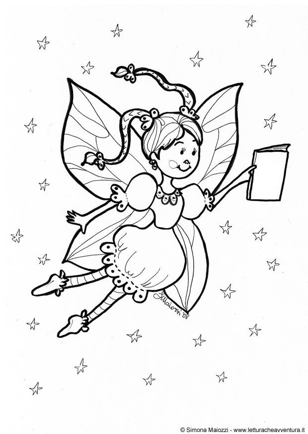 Coloring page fairy