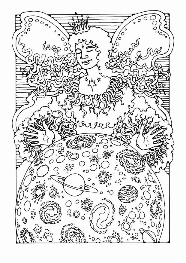 Coloring page fairy