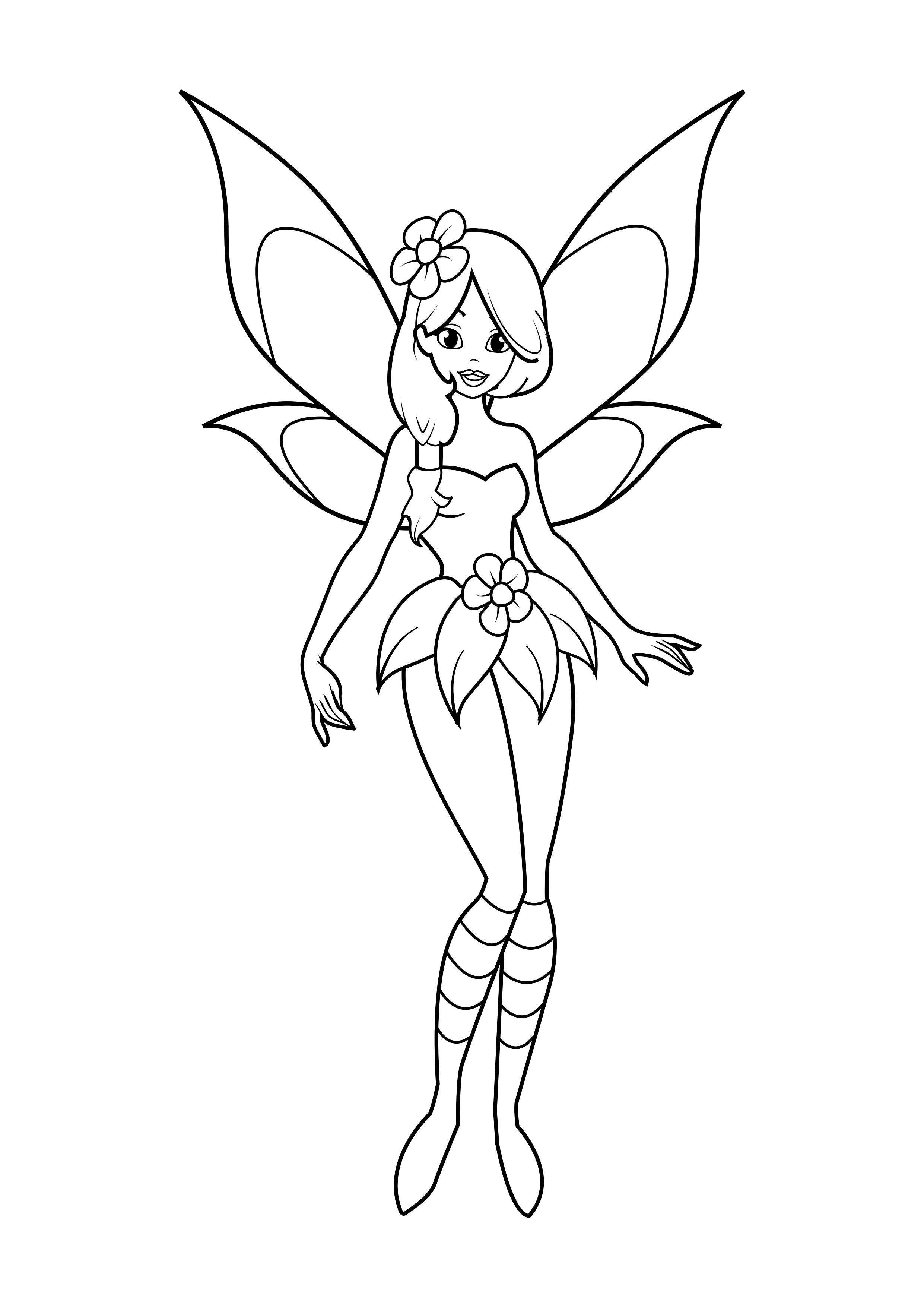 Coloring page fairy