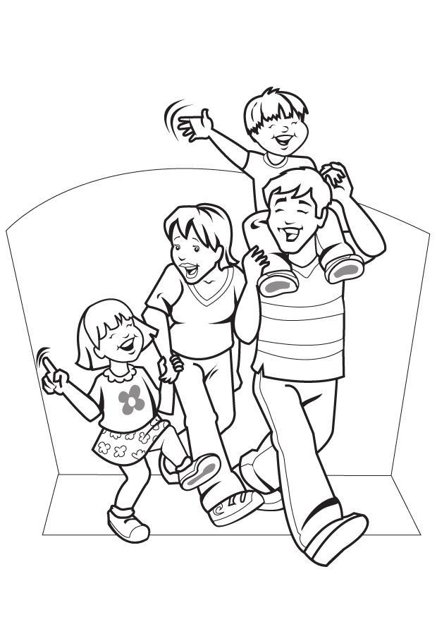 Coloring page family