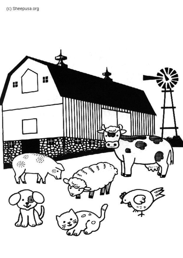 Coloring page farm