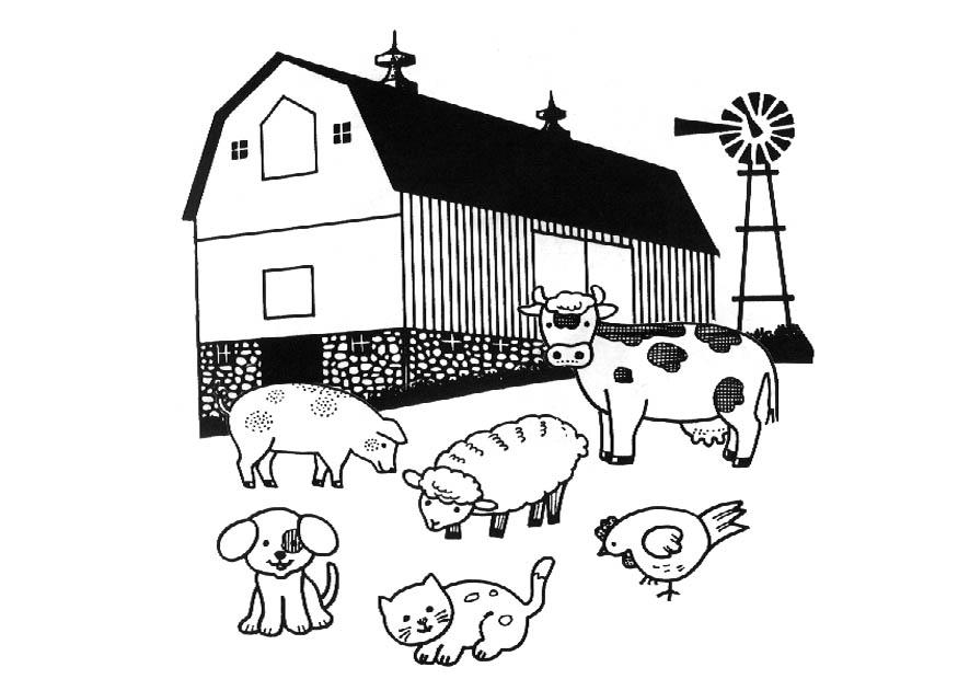 Coloring page farm