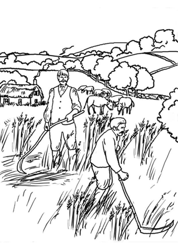 Coloring page farmers