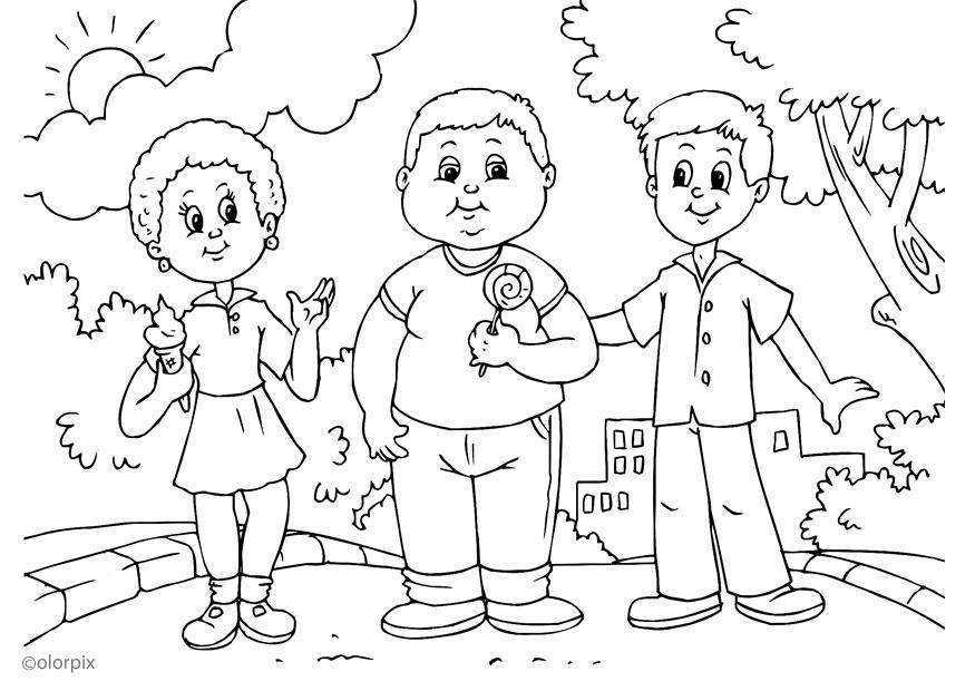 Coloring page fat