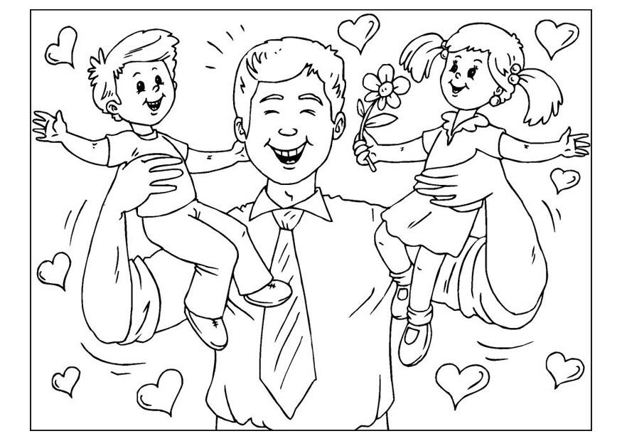 Coloring page fathers day