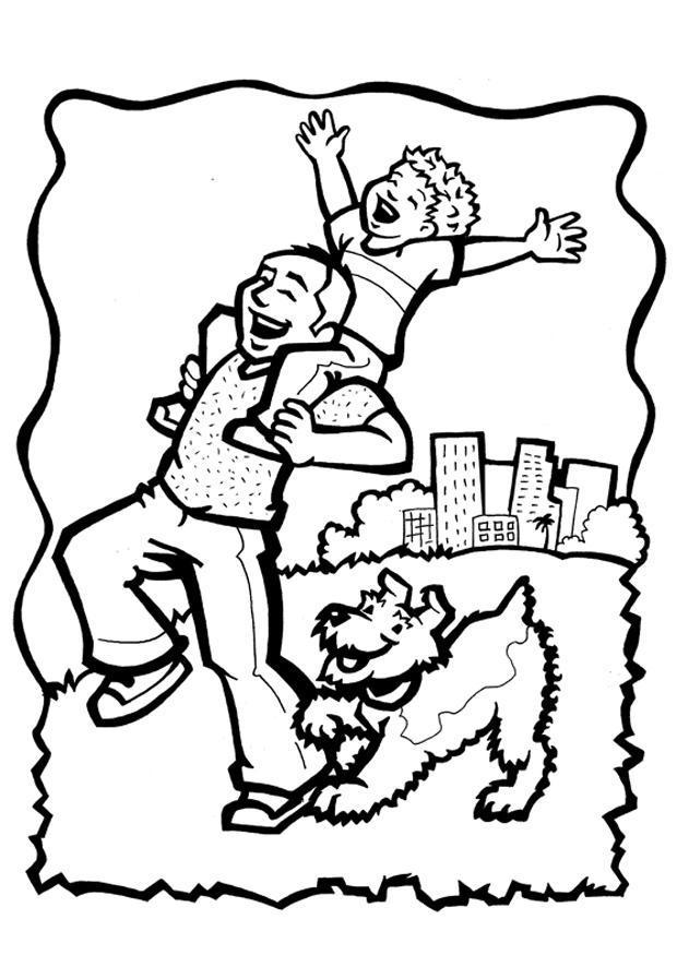 Coloring page fathers day