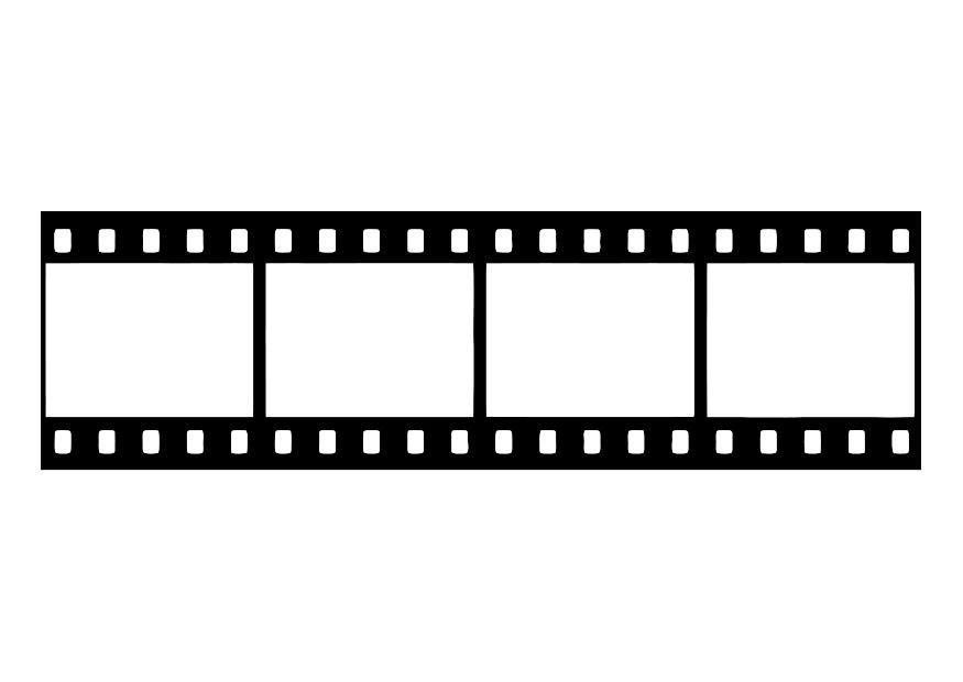 Coloring page film strip, film negative