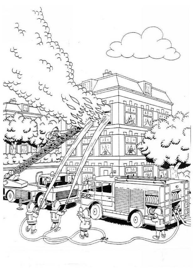 Coloring page fire