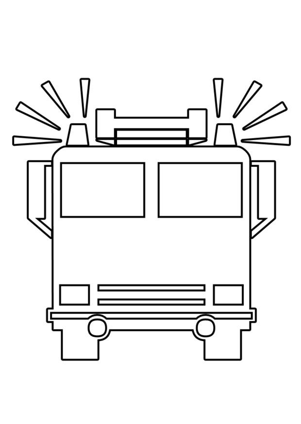 Coloring page fire engine