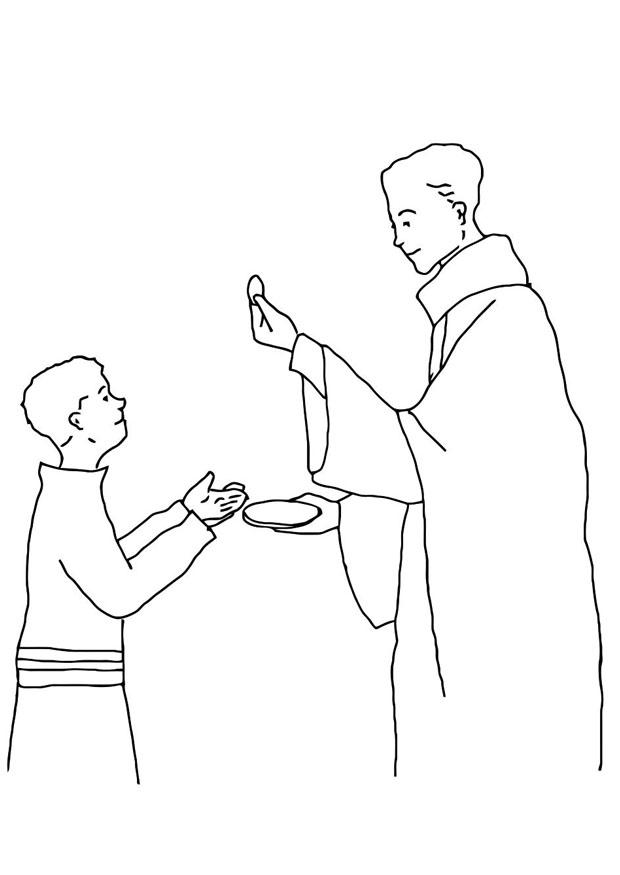 Coloring page first communion