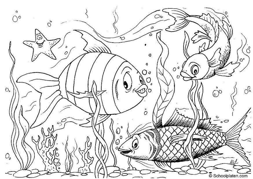 Coloring page fish