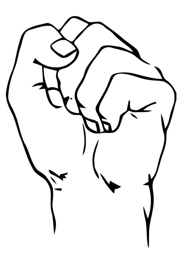 Coloring page fist