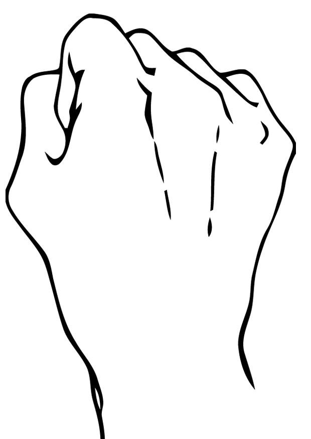 Coloring page fist