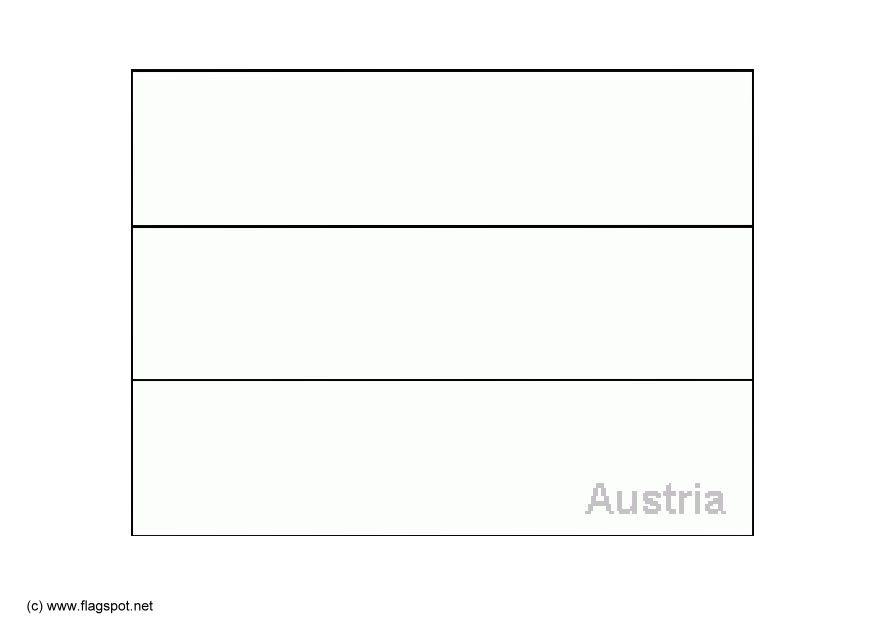 Coloring page flag austria