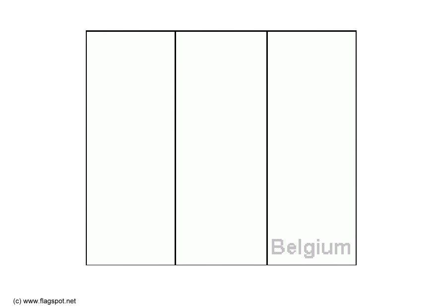 Coloring page flag belgium