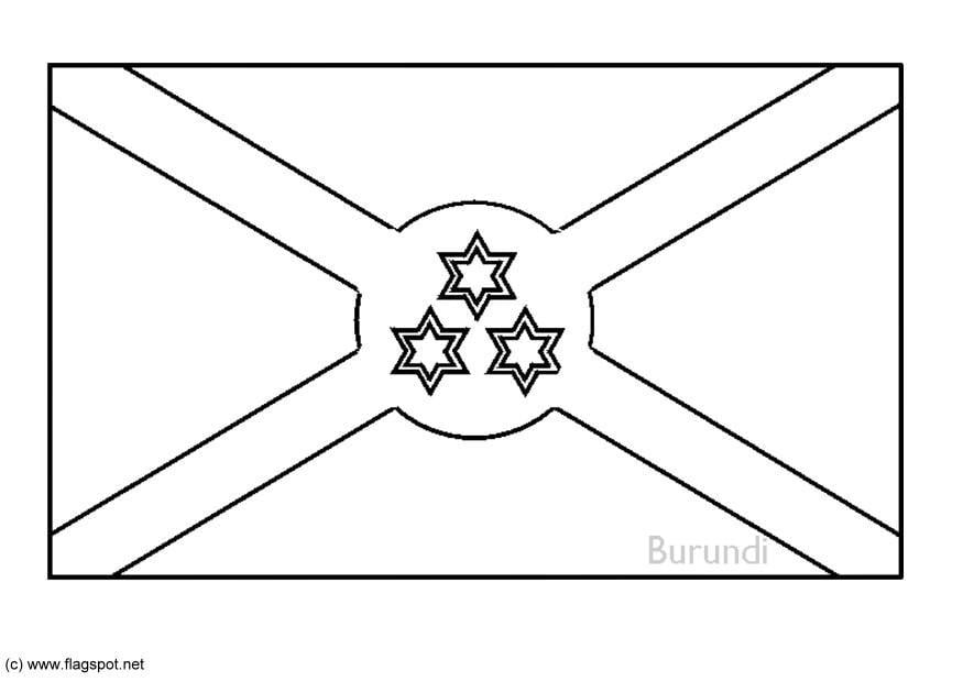 Coloring page flag burundi