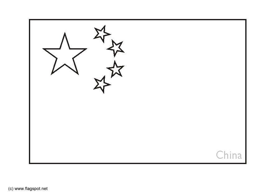 Coloring page flag china