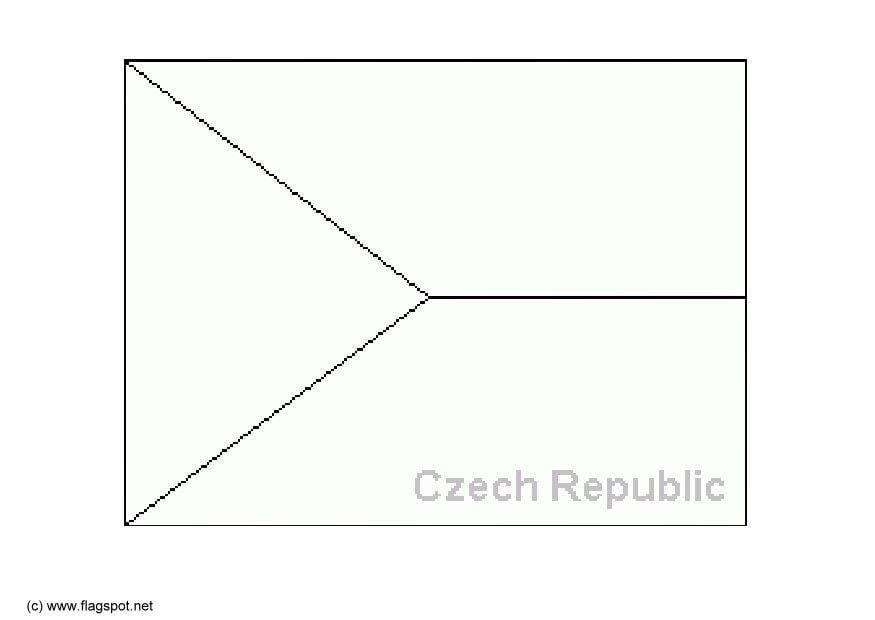 Coloring page flag czech republic