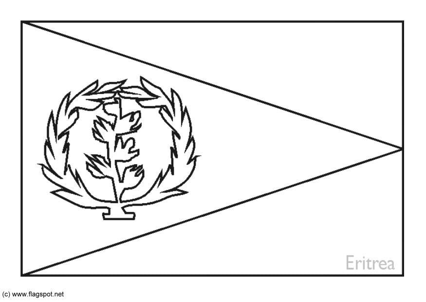 Coloring page flag eritrea