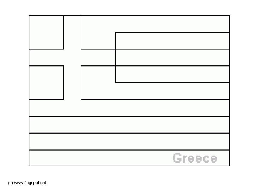 Coloring page flag greece