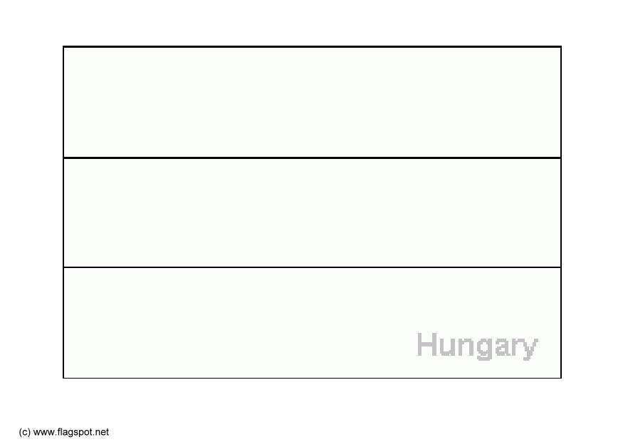 Coloring page flag hungary