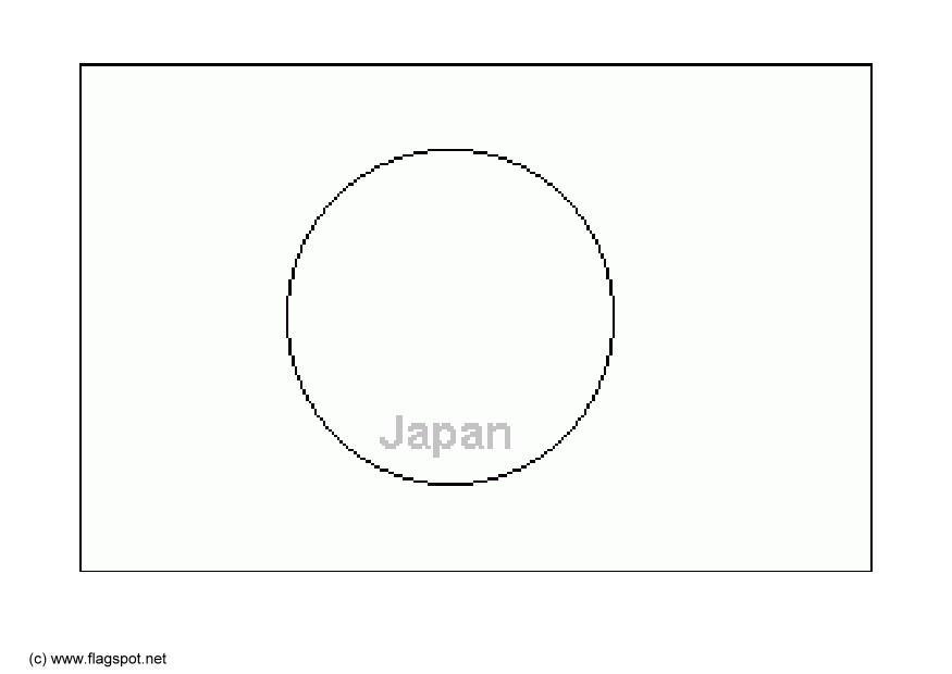 Coloring page flag japan