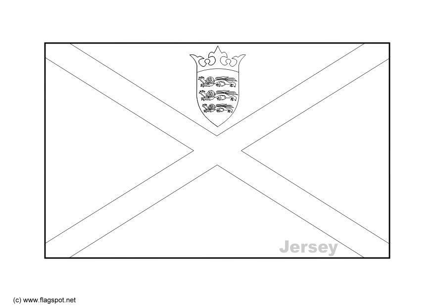 Coloring page flag jersey