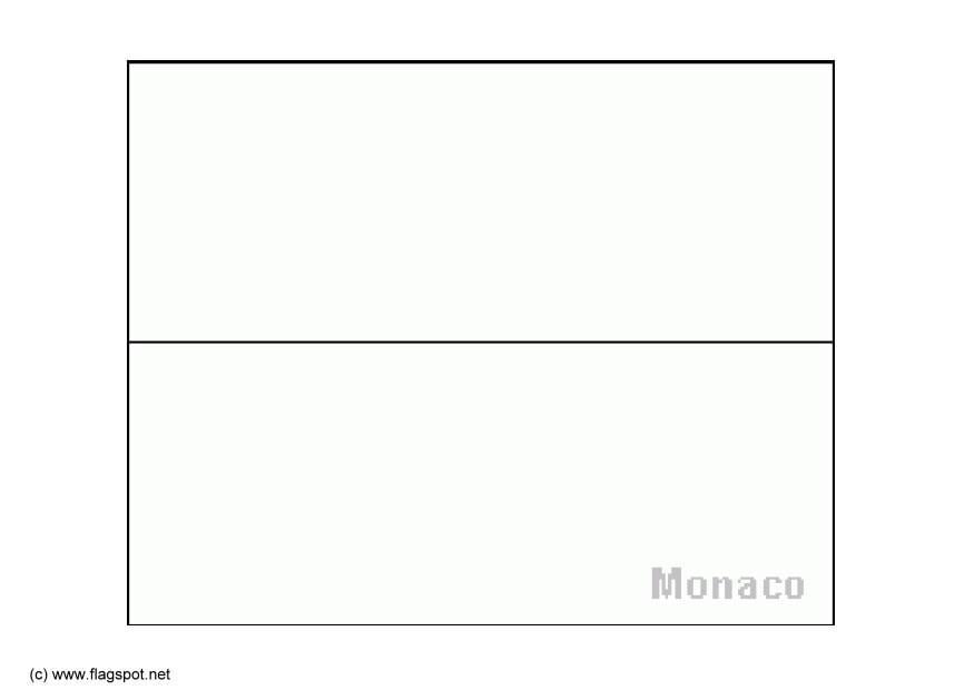 Coloring page flag monaco