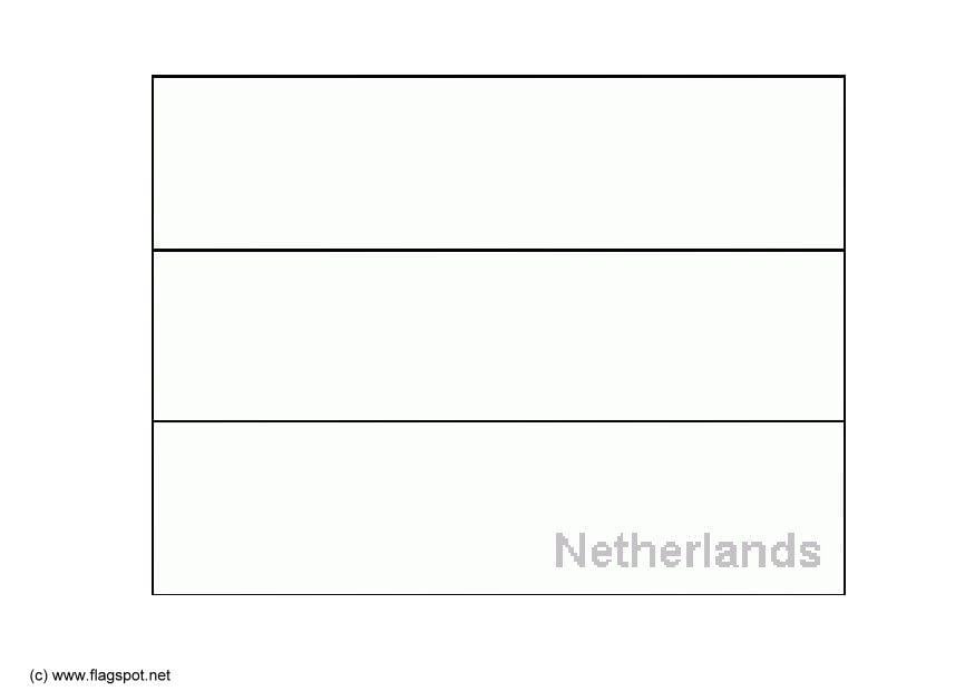 Coloring page flag netherlands