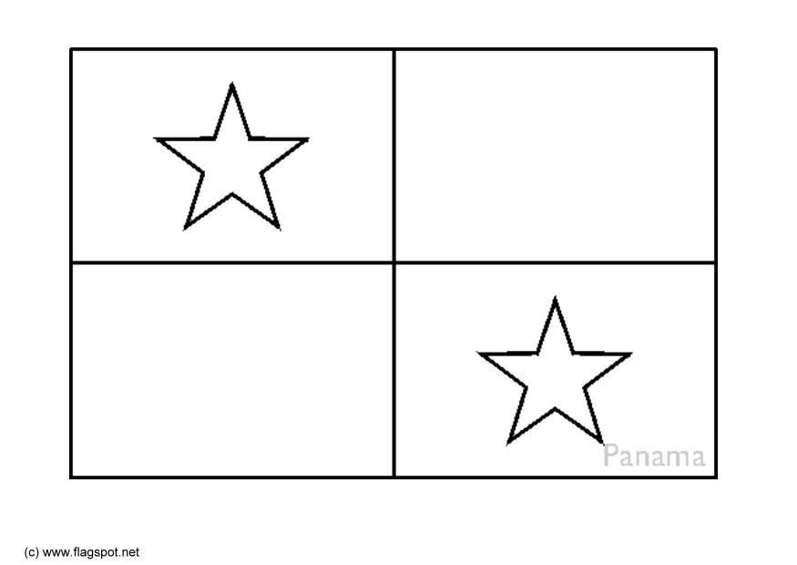 Coloring page flag panama