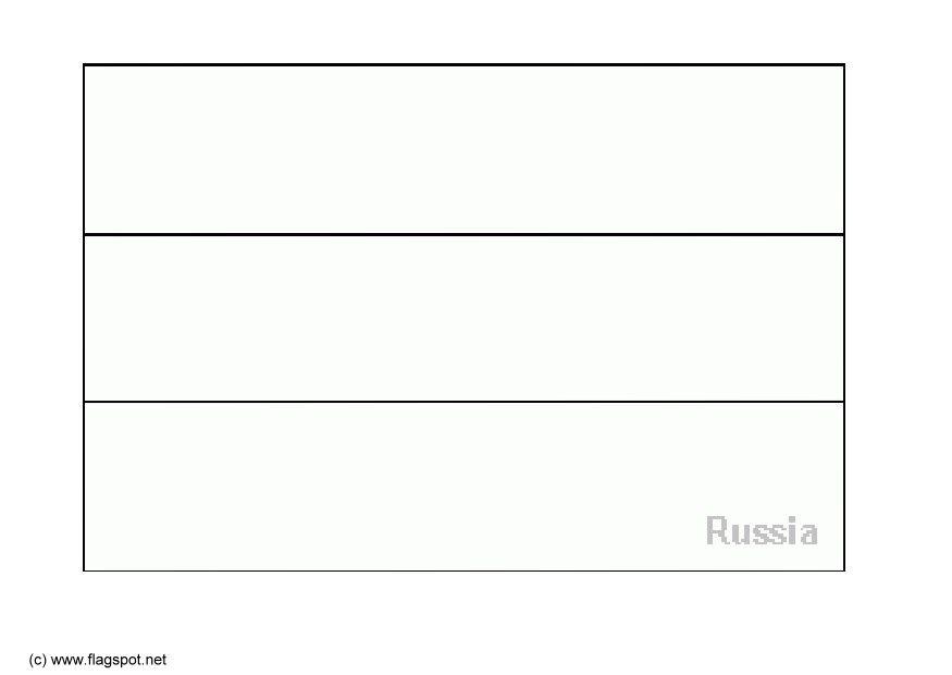 Coloring page flag russia