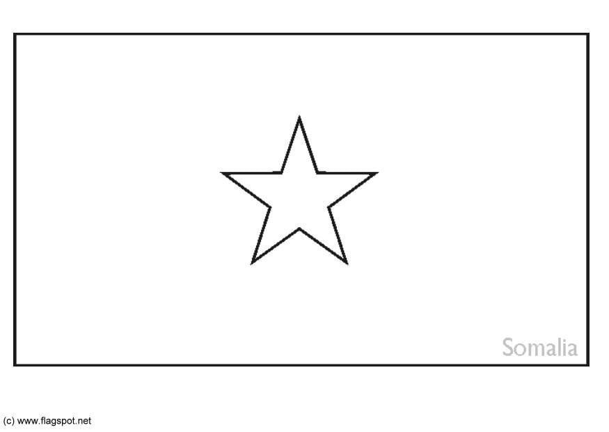 Coloring page flag somalia