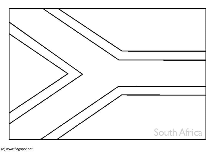 Coloring page flag south africa