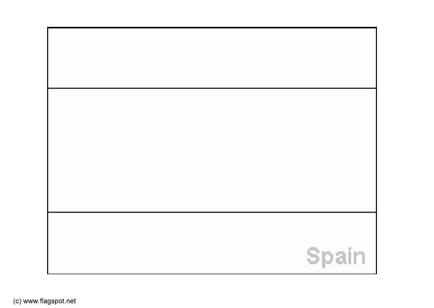 Coloring page flag spain