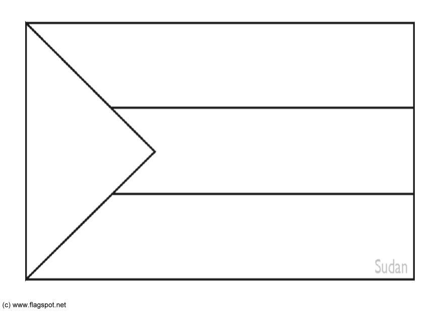 Coloring page flag sudan