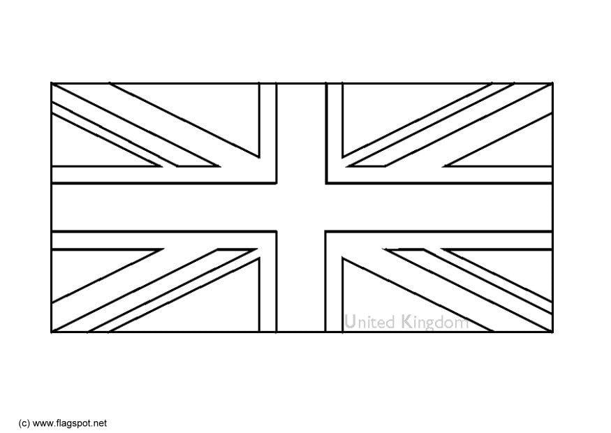 Coloring page flag united kingdom