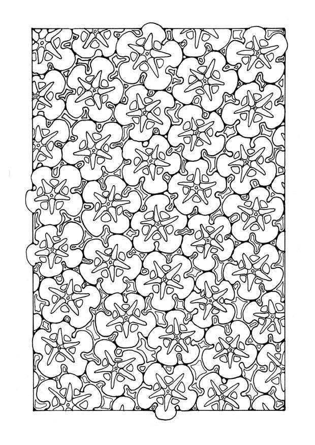 Coloring page floral pattern