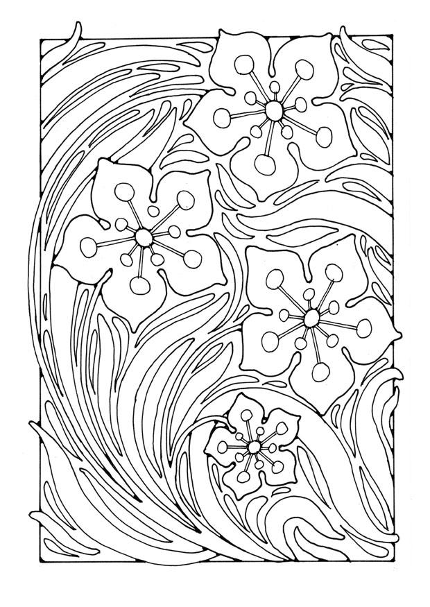 Coloring page floral pattern