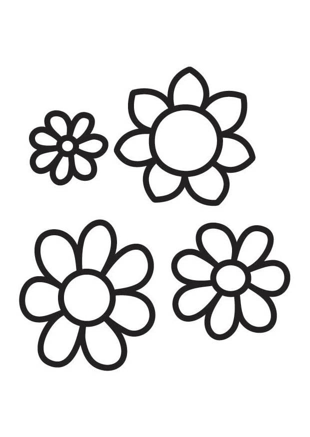 Coloring page flowers