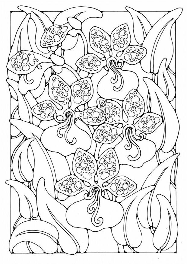 Coloring page flowers