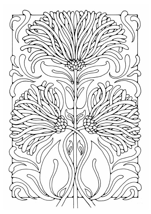 Coloring page flowers