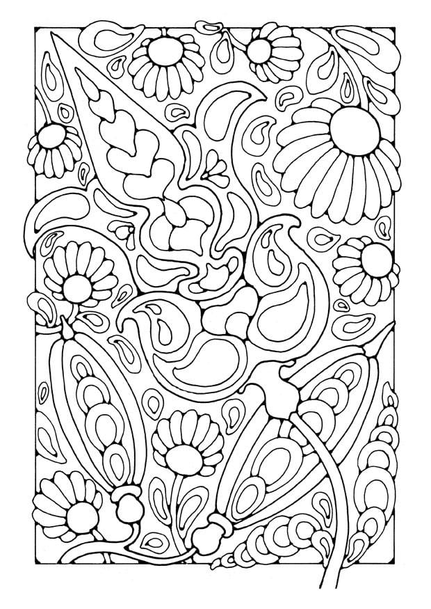 Coloring page flowers