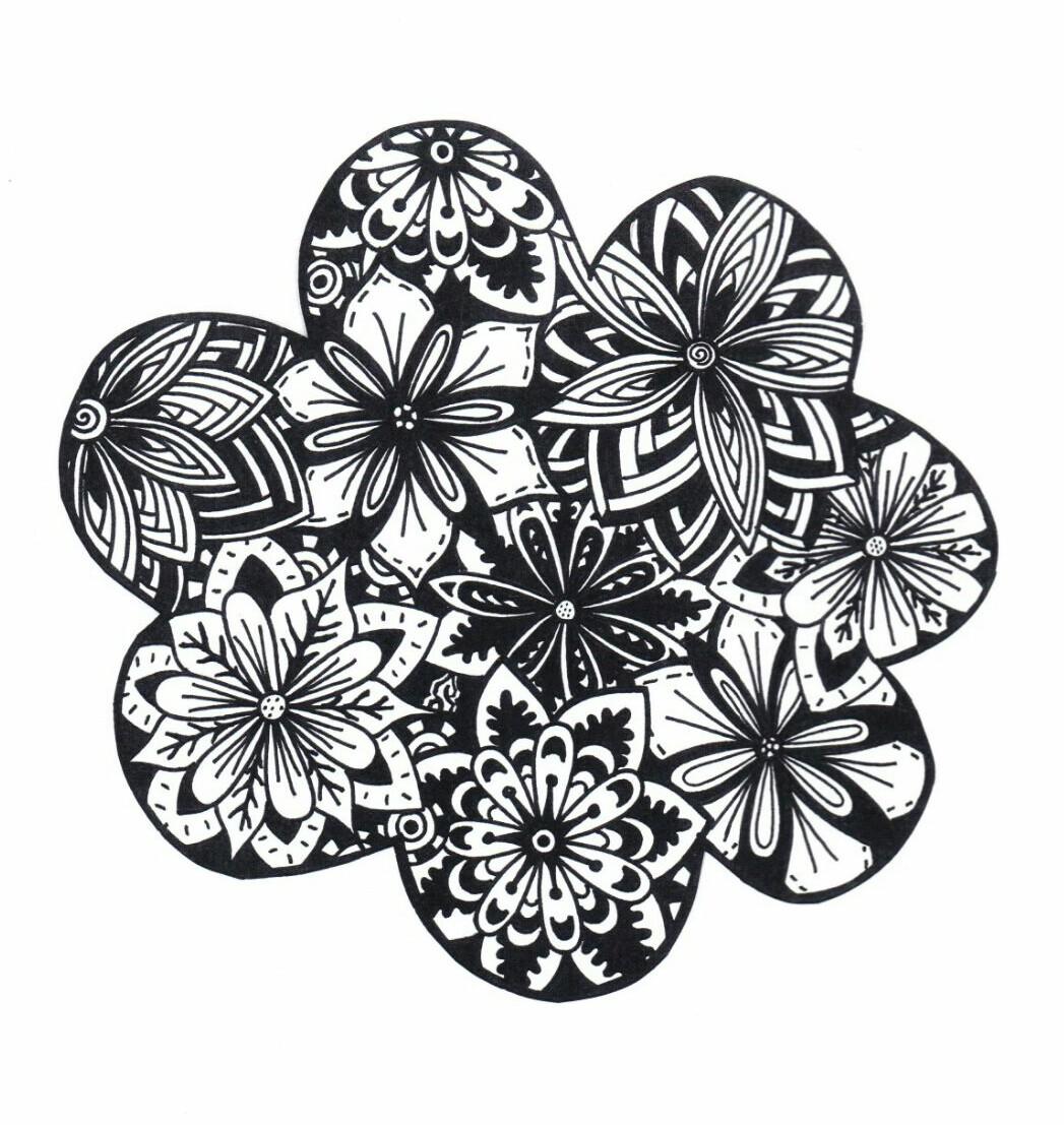 Coloring page flowers