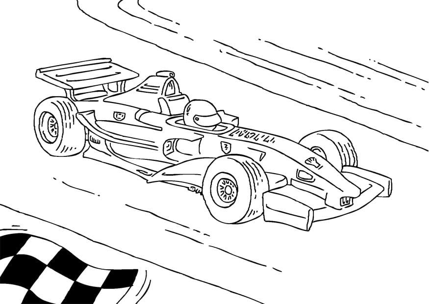 Coloring page formula 1 race car