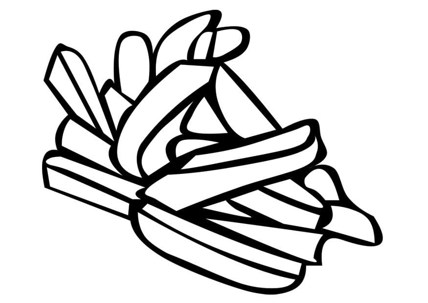 Coloring page french fries